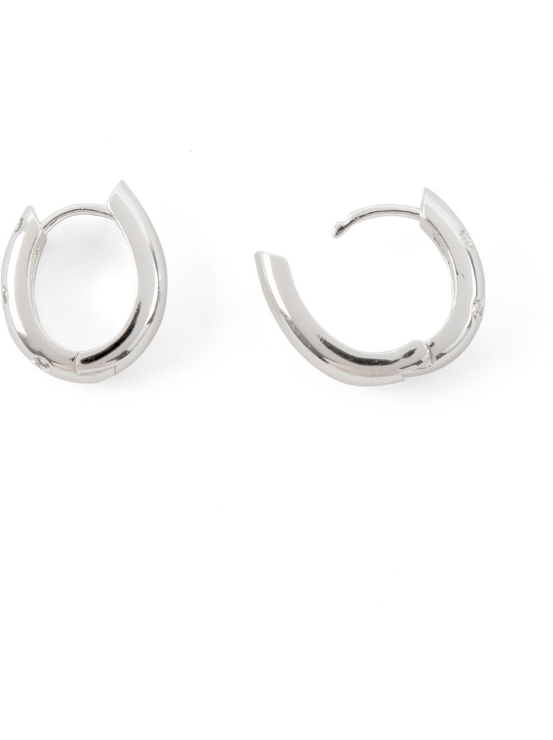 Boucles d'oreilles Luxenter avec zircons en finition argentée - Donwa Blanc - Kiabi