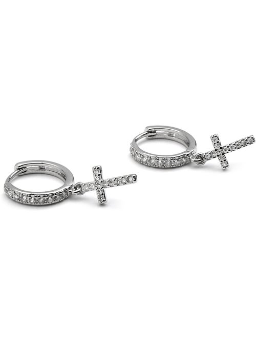 Boucles d'oreilles Luxenter avec zircons en finition argentée - Zemu - Kiabi Boucles d'oreilles Luxenter avec zircons en finition argentée - Zemu - Kiabi