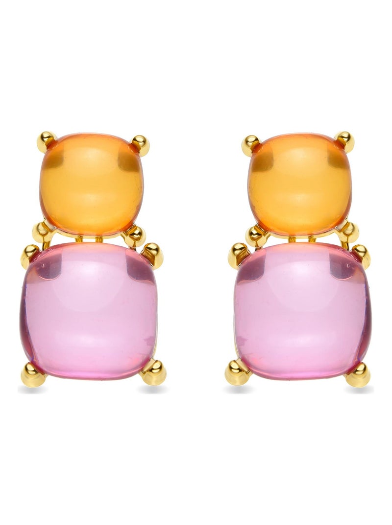 Boucles d'oreilles Luxenter Azara et plaqué or 18k Multicolore - Kiabi