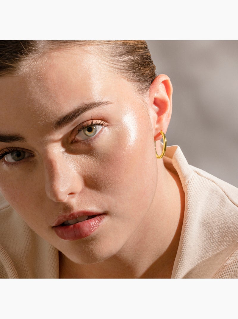 Boucles d'oreilles Luxenter Basem or jaune 18k - Luxenter Basem Jaune - Kiabi