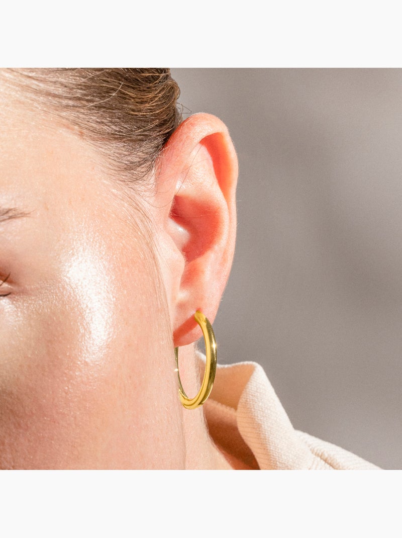 Boucles d'oreilles Luxenter Basem or jaune 18k - Luxenter Basem Jaune - Kiabi