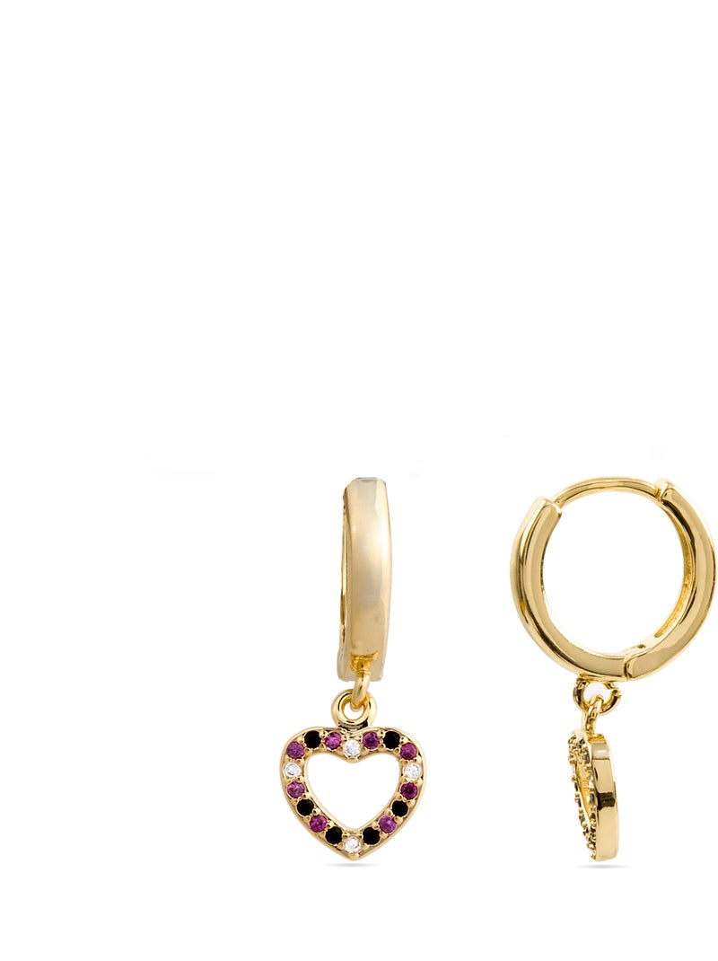 Boucles d'oreilles Luxenter Becias et plaqué or 18k Multicolore - Kiabi