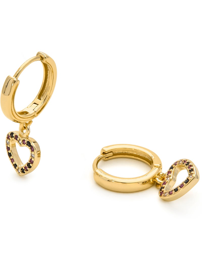 Boucles d'oreilles Luxenter Becias et plaqué or 18k Multicolore - Kiabi