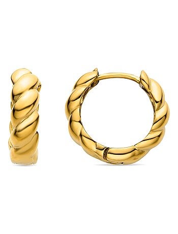 Boucles d'oreilles Luxenter Caiki en or jaune 18 carats