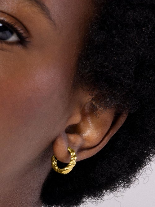 Boucles d'oreilles Luxenter Caiki en or jaune 18 carats - Kiabi