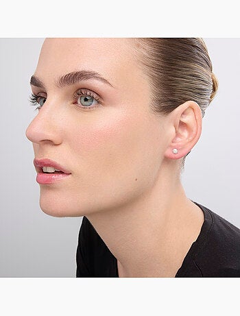 Boucles d'oreilles Luxenter Chikra finition argentée