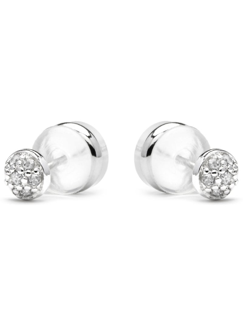 Boucles d'oreilles Luxenter Chikra finition argentée Blanc - Kiabi