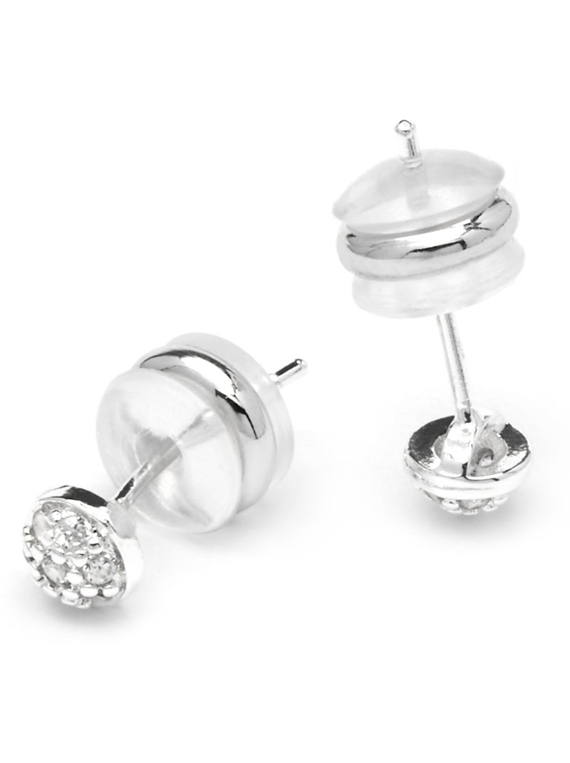 Boucles d'oreilles Luxenter Chikra finition argentée Blanc - Kiabi