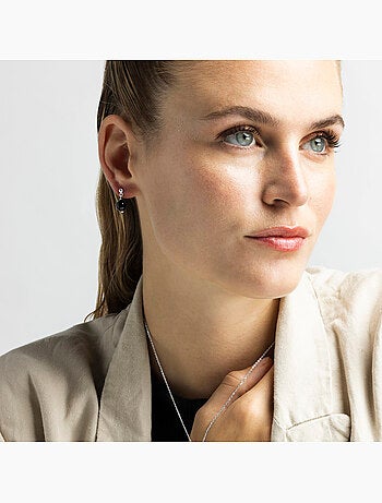 Boucles d'oreilles Luxenter Coleki finition rhodium
