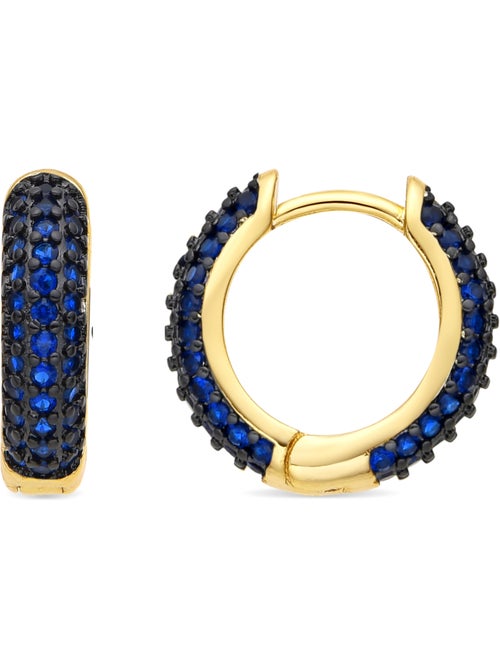 Boucles d'oreilles Luxenter de 9 mm de diamètre, finition or jaune 18 k et zircone saphir - Lesrat - Kiabi Boucles d'oreilles Luxenter de 9 mm de diamètre, finition or jaune 18 k et zircone saphir - Lesrat - Kiabi