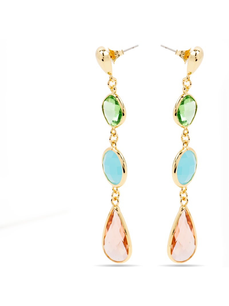 Boucles d'oreilles Luxenter Donnty et plaqué or 18k Multicolore - Kiabi