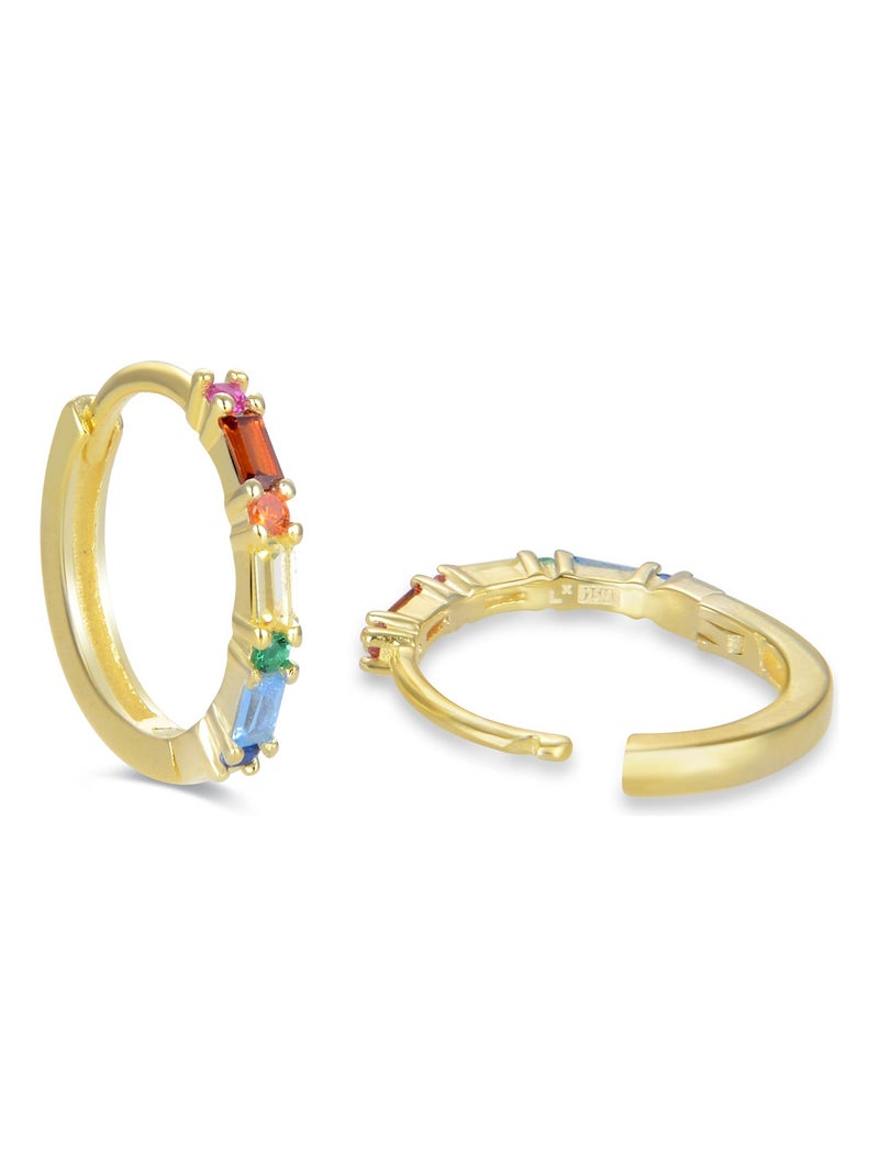 Boucles d'oreilles Luxenter Elac en argent 925 Multicolore - Kiabi
