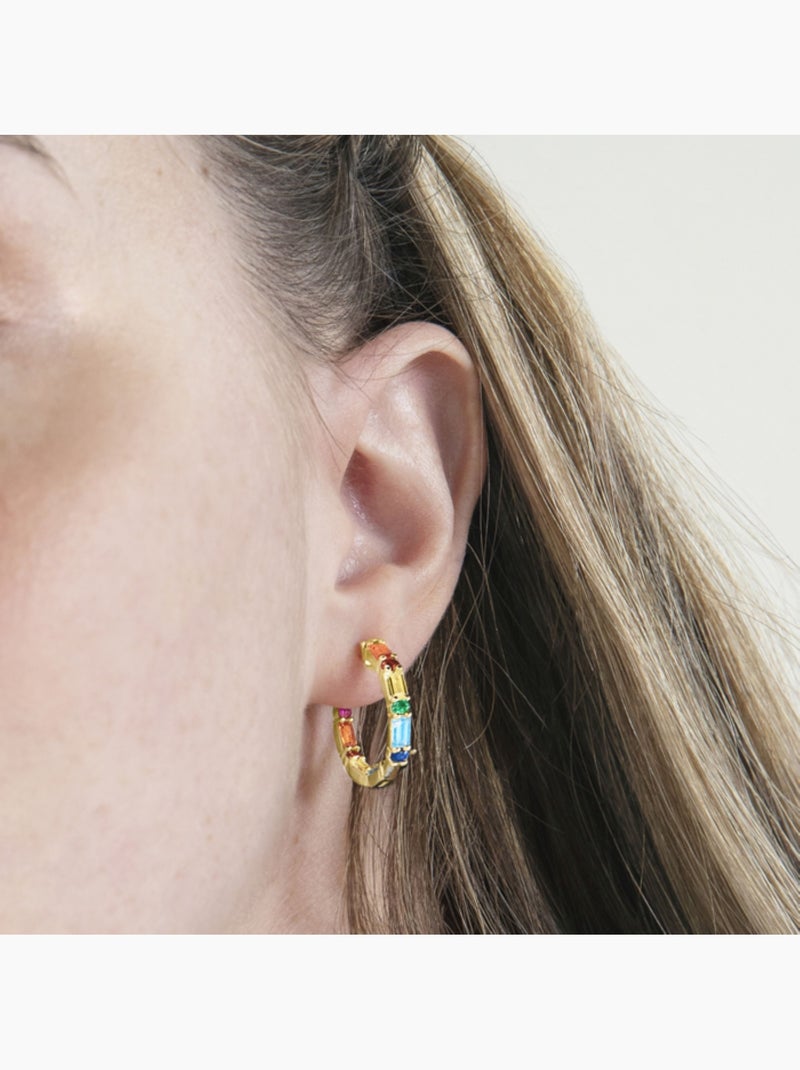Boucles d'oreilles Luxenter Elac en argent 925 Multicolore - Kiabi