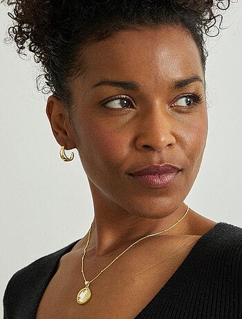 Boucles d'oreilles Luxenter Elfay en or jaune 18 carats