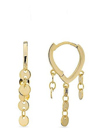 Boucles d'oreilles Luxenter en argent 925 avec finition plaqué or jaune 18 carats - Uhan