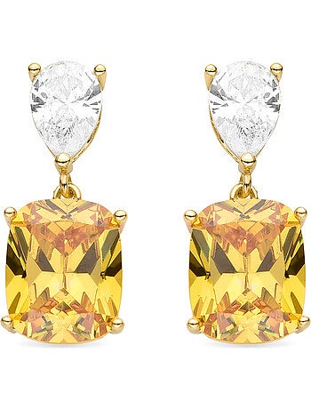 Boucles d'oreilles Luxenter en argent 925 avec Padparadscha finies et plaqué or 18k - Himal