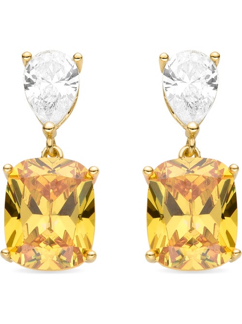 Boucles d'oreilles Luxenter en argent 925 avec Padparadscha finies et plaqué or 18k - Himal - Kiabi