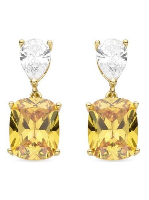 Boucles d'oreilles Luxenter en argent 925 avec Padparadscha finies plaqué or jaune 18K - Himal - Kiabi