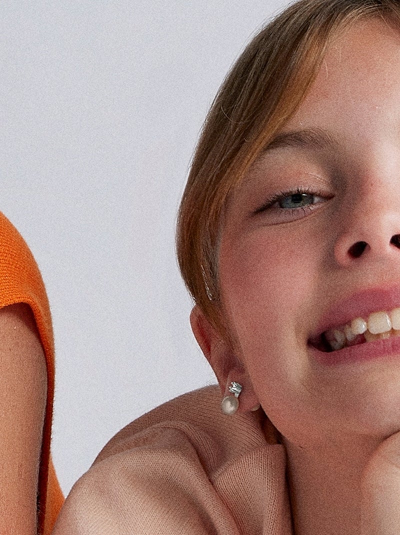 Boucles d'oreilles Luxenter en argent 925 avec perle blanche rhodiée - Essential Blanc - Kiabi