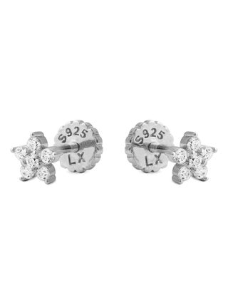 Boucles d'oreilles Luxenter en argent 925 avec zircon brillant plaqué rhodium - Anba