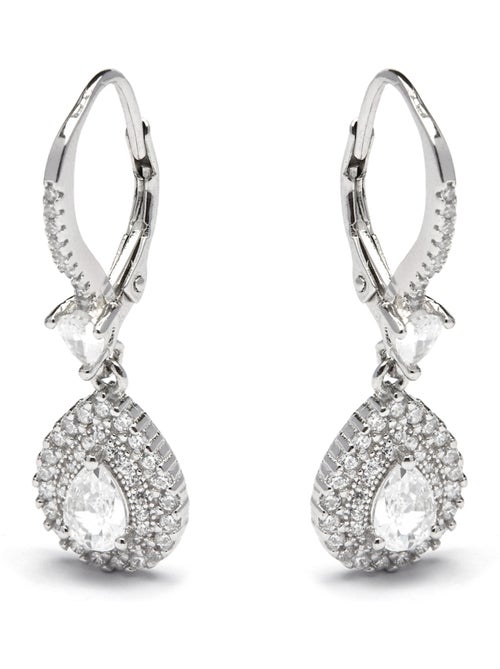 Boucles d'oreilles Luxenter en argent 925 avec zircon brillant plaqué rhodium - Shiyi - Kiabi Boucles d'oreilles Luxenter en argent 925 avec zircon brillant plaqué rhodium - Shiyi - Kiabi