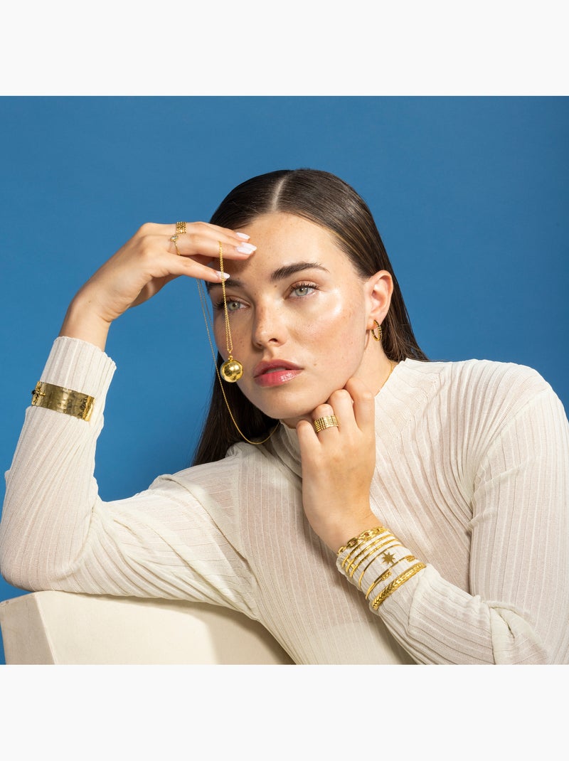 Boucles d'oreilles Luxenter en argent 925 avec zircon brun et finition et plaqué or 18k - Iotha Marron - Kiabi