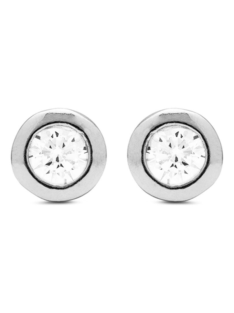 Boucles D'oreilles En Argent 925 Avec Zircons Et Onyx - Neuf Avec étiquettes