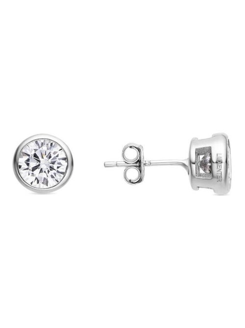 Boucles d'oreilles Luxenter en argent 925 avec zirconium brillant plaqué rhodium - Basili - Kiabi