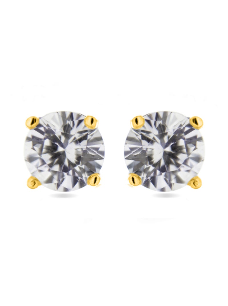 Boucles d'oreilles Luxenter en argent 925 avec zircons brillants plaqués rhodium - Basic Argent - Kiabi