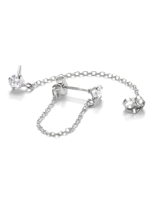 Boucles d'oreilles Luxenter en argent 925 avec zircons brillants plaqués rhodium - Essential - Kiabi