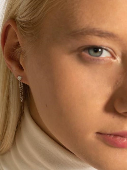 Boucles d'oreilles Luxenter en argent 925 avec zircons brillants plaqués rhodium - Essential - Kiabi