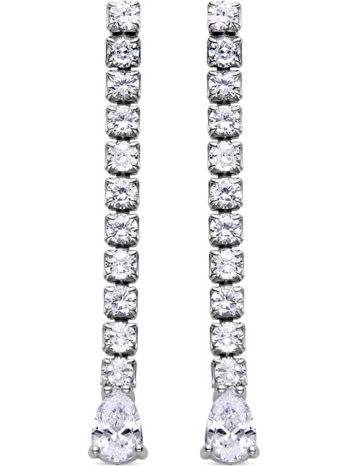 Boucles d'oreilles Luxenter en argent 925 avec zircons brillants plaqués rhodium - Guoi - Kiabi