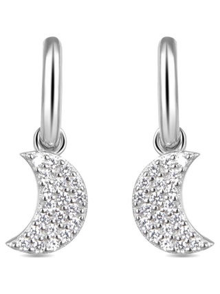 Boucles d'oreilles Luxenter en argent 925 avec zircons brillants plaqués rhodium - Lisvau