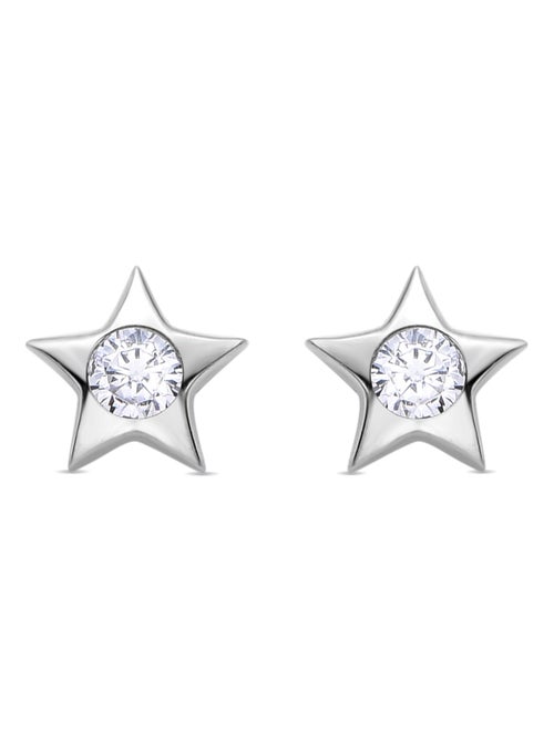 Boucles d'oreilles Luxenter en argent 925 avec zircons brillants plaqués rhodium - Ryshe - Kiabi