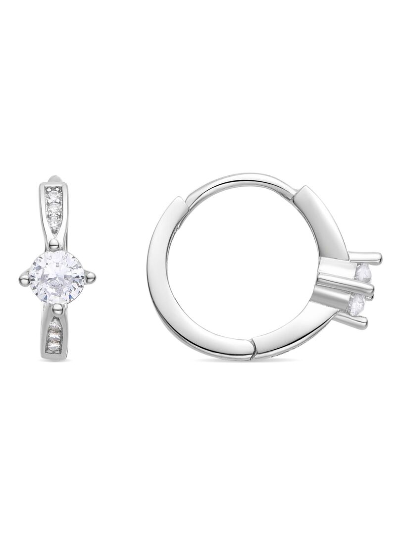 HinDaLi 3 Paires Boucles D’oreilles Carrées Argent 925 – Diamants Brillants – 5/6/7 Mm – Hypoallergéniques