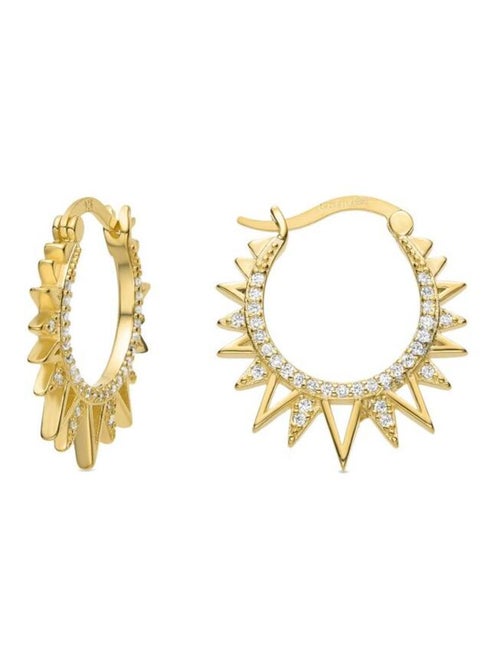 Boucles d'oreilles Luxenter en argent 925 avec zircons rhodiés - Dunwen - Kiabi