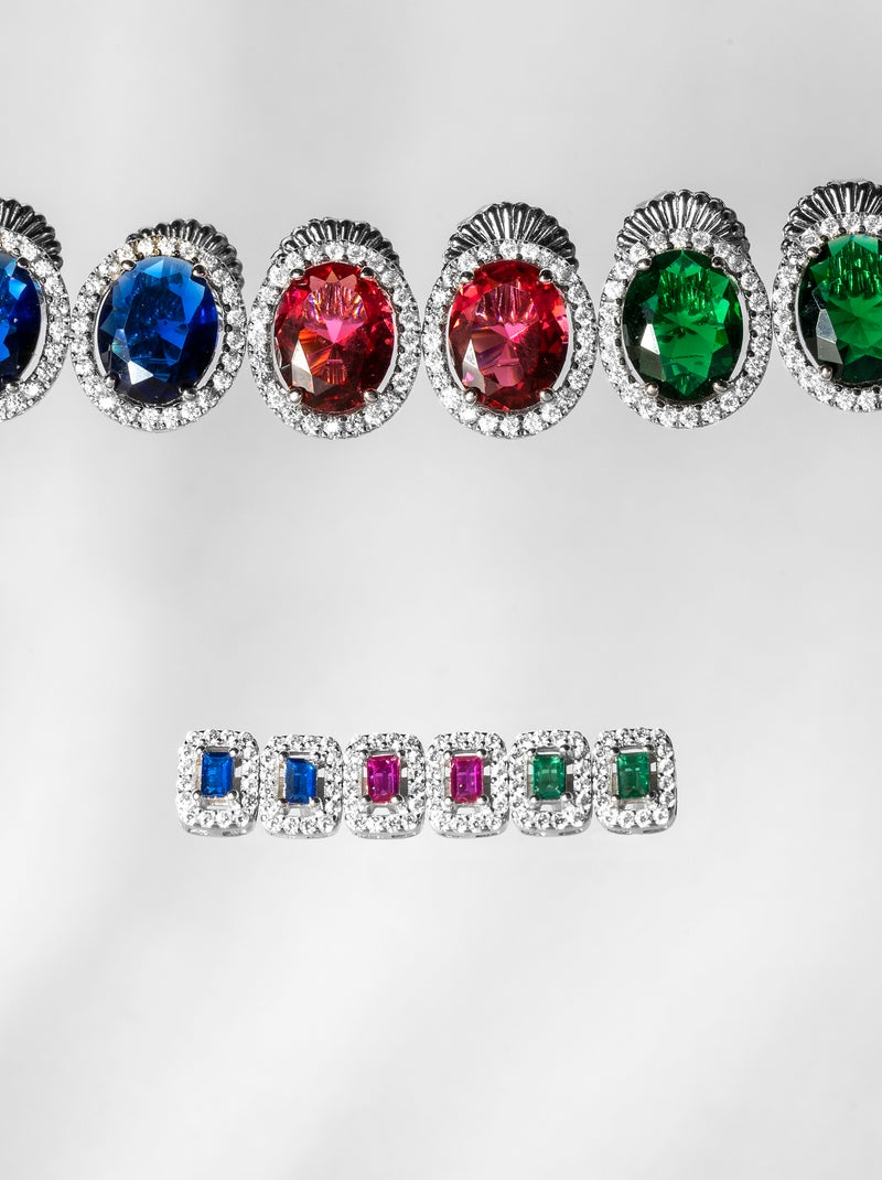 Boucles d'oreilles Luxenter en argent 925 et aigue-marine CZ plaquées rhodium - Sesh Vert - Kiabi