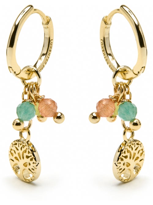 Boucles d'oreilles Luxenter en argent 925 et cristal multicolore, finition or jaune 18 k - Balal - Kiabi Boucles d'oreilles Luxenter en argent 925 et cristal multicolore, finition or jaune 18 k - Balal - Kiabi