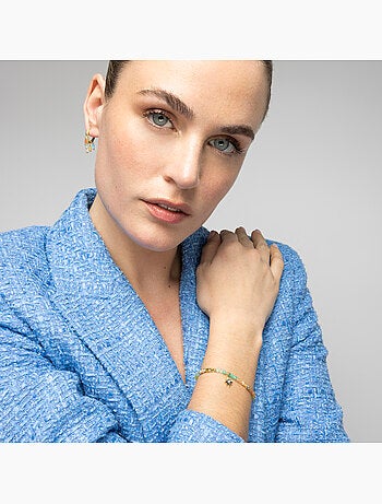 Boucles d'oreilles Luxenter en argent 925 et laqué multicolore, finition or jaune 18 k - Kelao