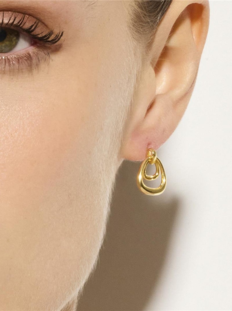 Boucles d'oreilles Luxenter en argent 925 et or 18 carats - Almiol Doré - Kiabi