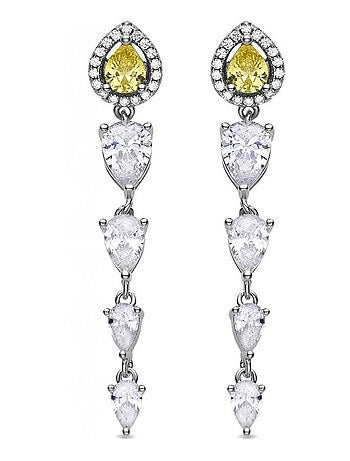 Boucles d'oreilles Luxenter en Argent 925 et Padparadscha finies au rhodium - Marag