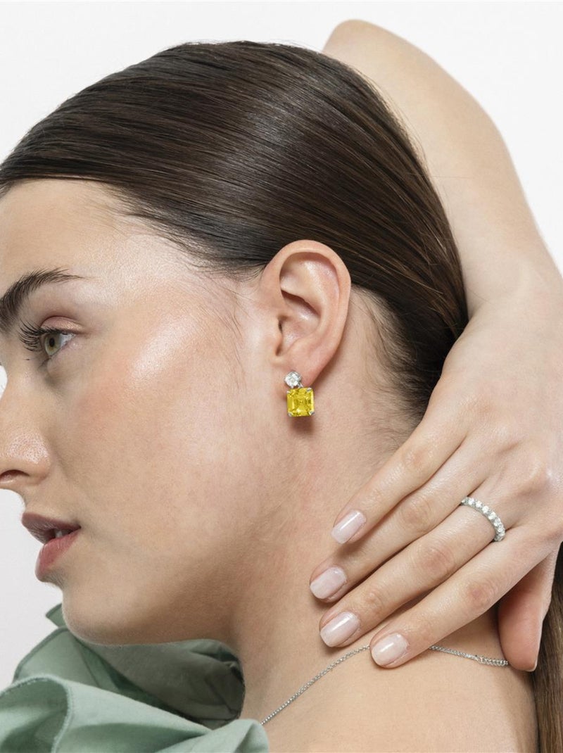 Boucles d'oreilles Luxenter en argent 925 et Padparadscha finies plaqué or jaune 18k - Iwas Doré - Kiabi