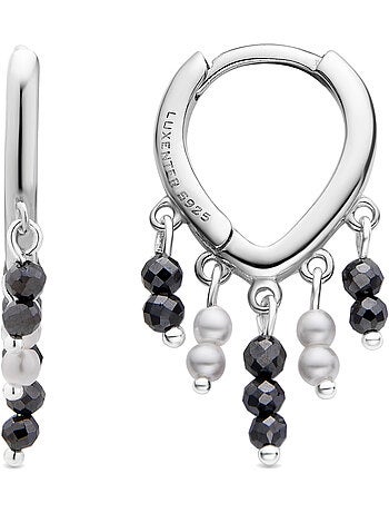 Boucles d'oreilles Luxenter en argent 925 et perles plaquées rhodium - Ukraes