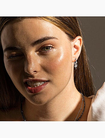 Boucles d'oreilles Luxenter en argent 925 et perles plaquées rhodium - Ukraes