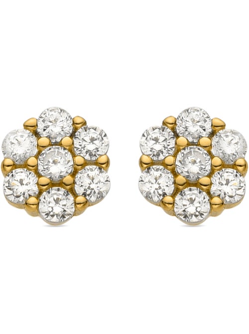 Boucles d'oreilles Luxenter en argent 925 et zircon brillant finies et plaqué or 18k - Oris - Kiabi