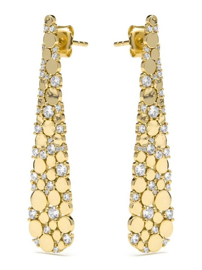 Boucles d'oreilles Luxenter en argent 925 et zircon cubique brillant - Yindra Blanc - Kiabi