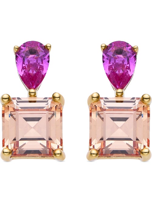 Boucles d'oreilles Luxenter en argent 925 et zircon multicolore finies et plaqué or 18k - Codua - Kiabi Boucles d'oreilles Luxenter en argent 925 et zircon multicolore finies et plaqué or 18k - Codua - Kiabi