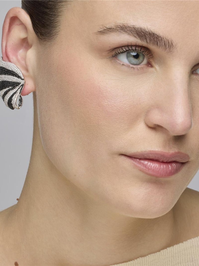 Boucles d'oreilles Luxenter en Argent 925 et Zircon Onyx rhodié - Lorwe Noir - Kiabi