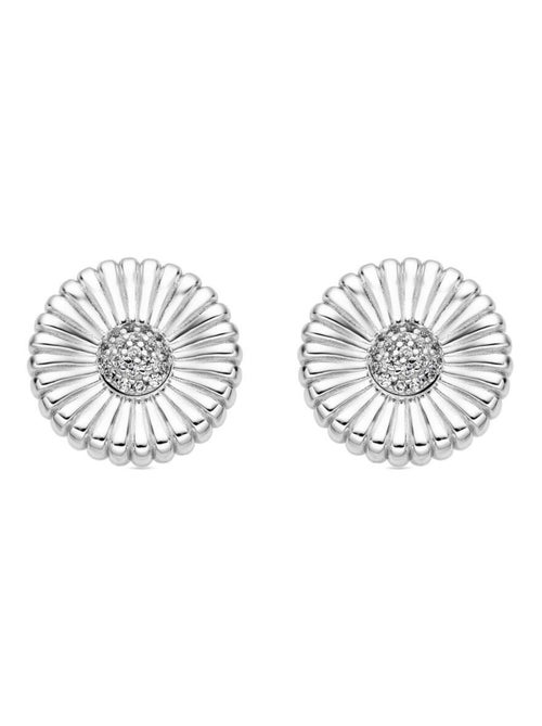 Boucles d'oreilles Luxenter en argent 925 et zircone brillante avec finition en rhodium - Olie - Kiabi