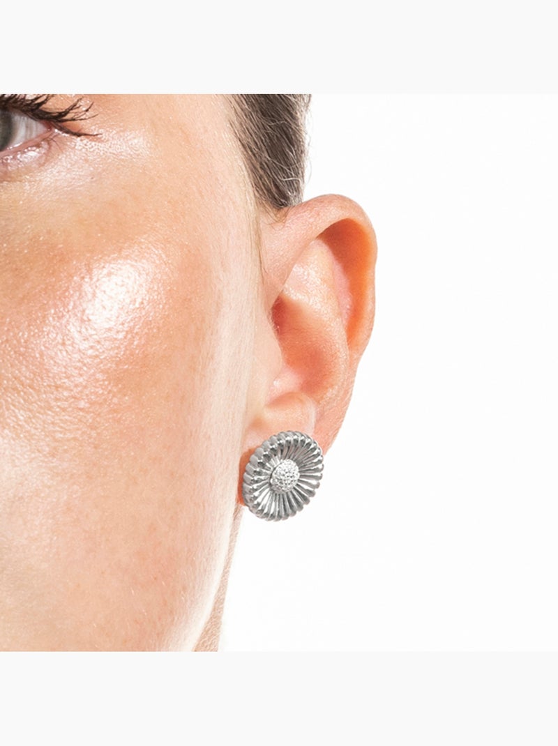 Boucles d'oreilles Luxenter en argent 925 et zircone brillante avec finition en rhodium - Olie Blanc - Kiabi